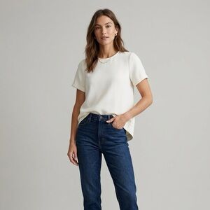 Madewell Texture & Thread Short Sleeve Top | Size Small